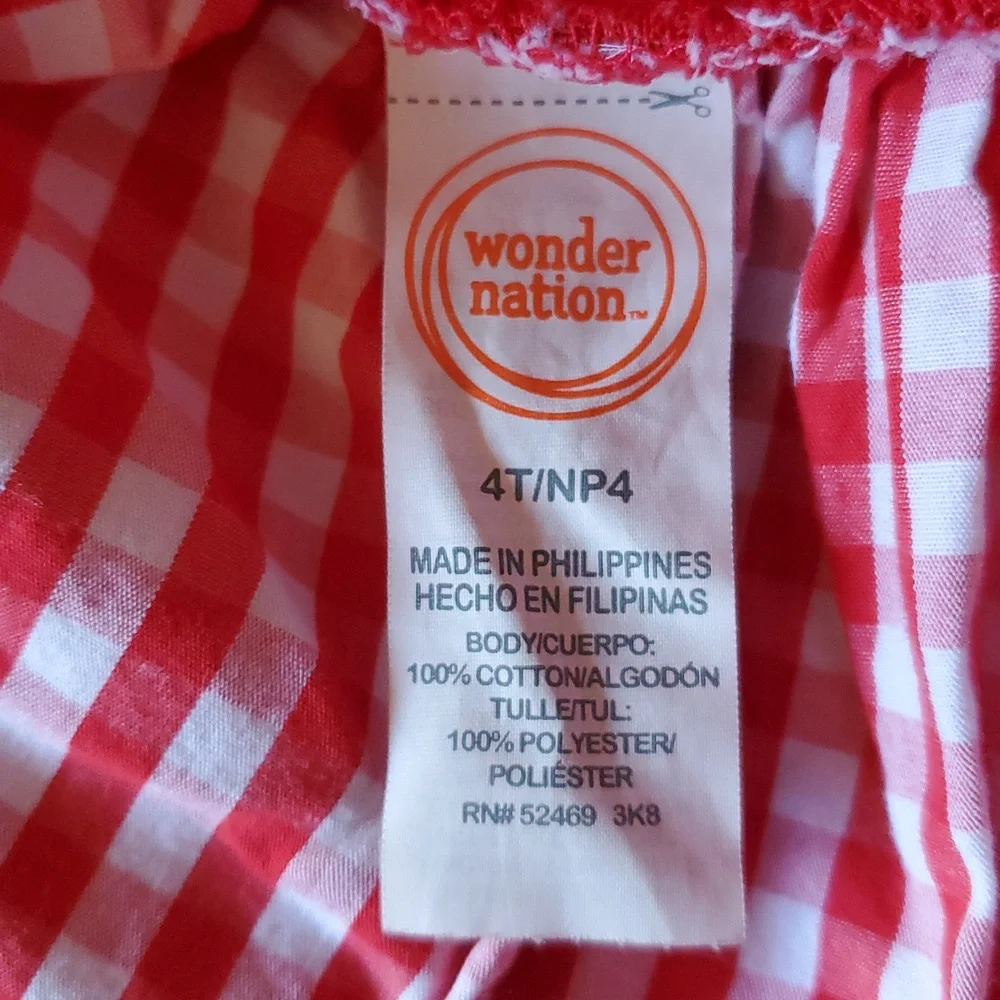 Wonder Nation Tiered Tulle Tutu Skirt 4T
